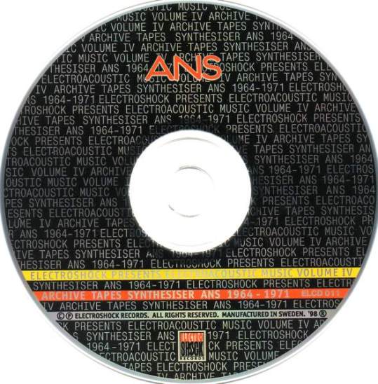 Archive Types Synthesizer ANS 1964-1971 (disc)